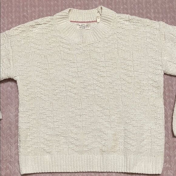 Weatherproof Vintage Womens Sparkle Cream Knit Sweater - Picture 1 of 4